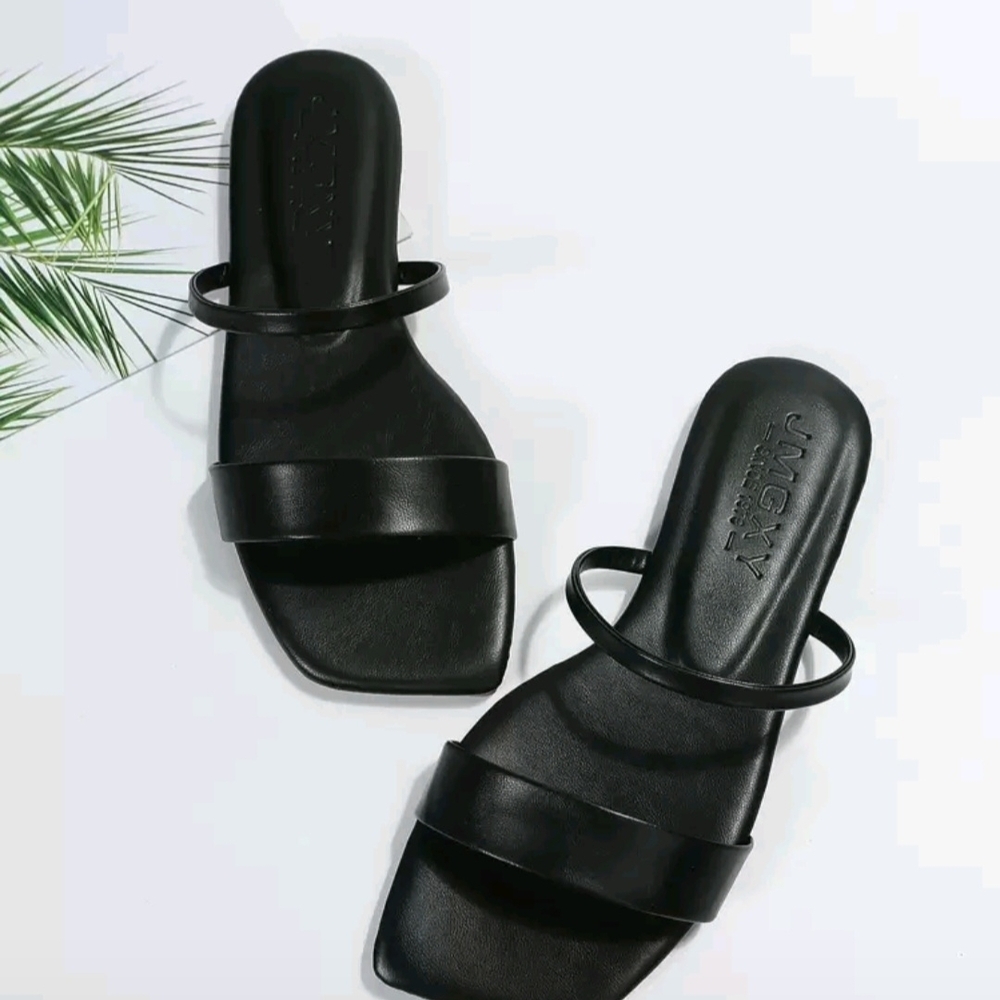 Black Women's Slide Sandals